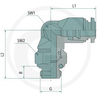 GRANIT B-WEd-8-1/8-MSv Złącze kątowe wkręcane 60603185538 - 60603185538 - Sklep rolniczy PoltechParts