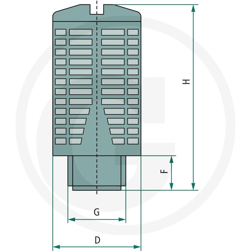 GRANIT J-SD10-3/4-KU-niebieski Tłumik 60615014458 - 60615014458 - Sklep rolniczy PoltechParts