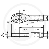 GRANIT ZTI-GAI-K-M12x1,25-Stz Ucho przegubu  CETOP RP103P 60631601025 - Sklep PoltechParts