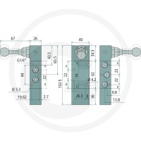 GRANIT VAZ-HHF530-G-1/4 1 - Rozdzielacz ręczny 606AZ5223CML90 - 606AZ5223CML90 - Sklep rolniczy PoltechParts