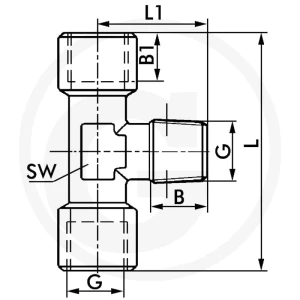 GRANIT F-TEk-1/4-MSv Trójnik 60612523507