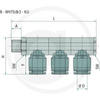 GRANIT B-WVTEdk3-6-3/8-KU Rozdzielacz - przyłąc 60603180846 - 60603180846 - Sklep rolniczy PoltechParts