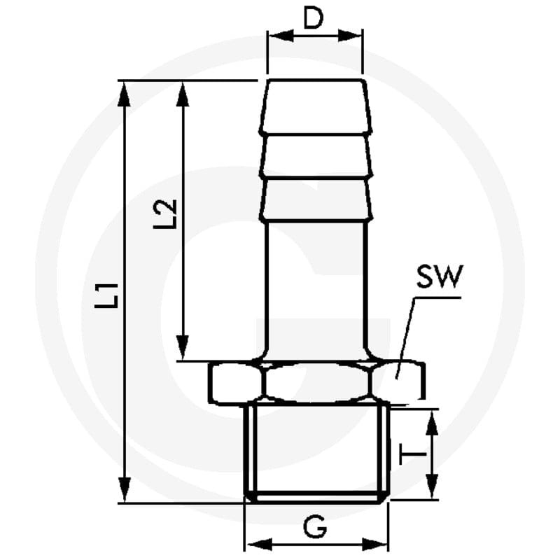 GRANIT E-GET-13-1/2-MSv v - Złącze proste - gniazdo 60610203141 - 60610203141 - Sklep rolniczy PoltechParts