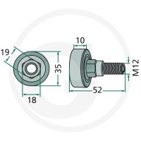 GRANIT Sworzeń prowadzący 64706581495F - Sklep PoltechParts