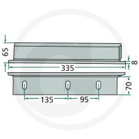GRANIT Nóż tłoka prasującego 6470982250500F - 6470982250500F - Sklep rolniczy PoltechParts