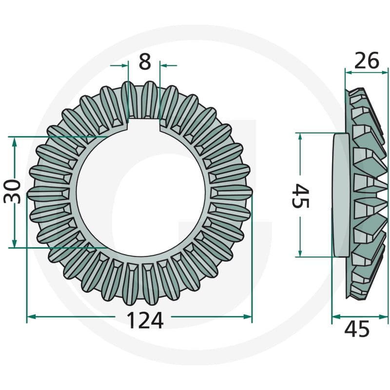 GRANIT Koło zębate stożkowe 647153898.1F - 647153898.1F - Sklep rolniczy PoltechParts
