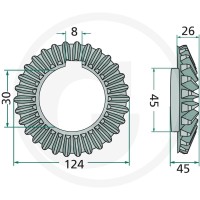 GRANIT Koło zębate stożkowe 647153898.1F - 647153898.1F - Sklep rolniczy PoltechParts