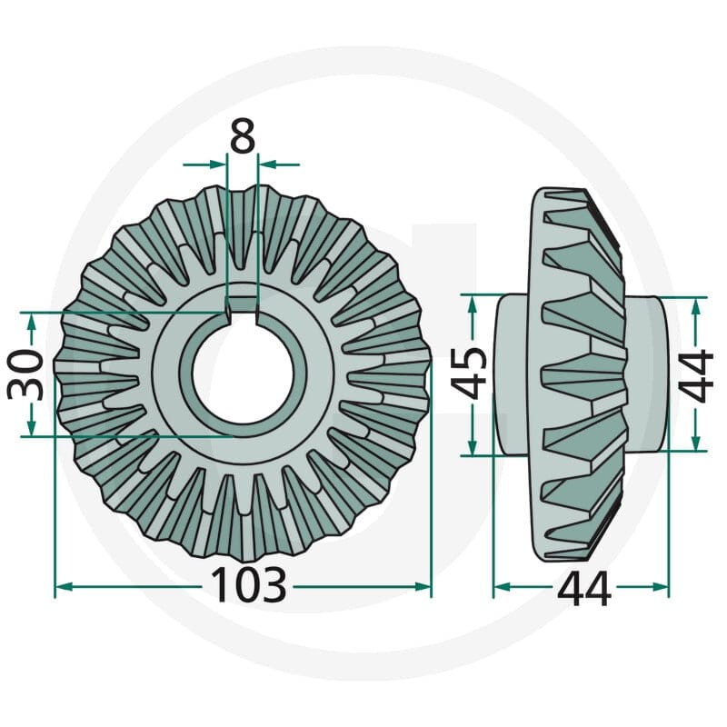 GRANIT Koło zębate stożkowe 64706580616F - 64706580616F - Sklep rolniczy PoltechParts