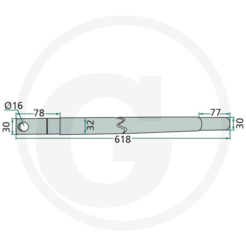 GRANIT Wałek boczny 64706580623F - 64706580623F - Sklep rolniczy PoltechParts