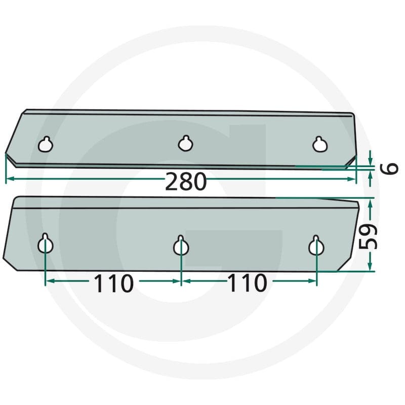 GRANIT Nóż komory prasującej 6470982200500F - 6470982200500F - Sklep rolniczy PoltechParts