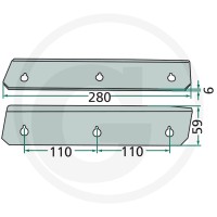 GRANIT Nóż komory prasującej 6470982200500F - 6470982200500F - Sklep rolniczy PoltechParts