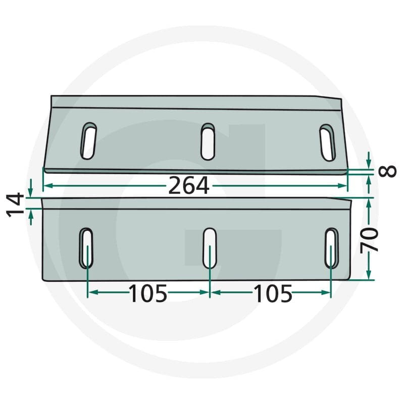 GRANIT Nóż komory prasującej 6470982200700F - 6470982200700F - Sklep rolniczy PoltechParts