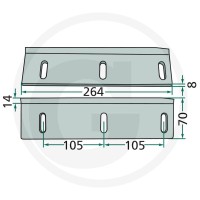 GRANIT Nóż komory prasującej 6470982200700F - 6470982200700F - Sklep rolniczy PoltechParts