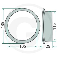 GRANIT Tulejka kołnierzowa 647145134.1F - Sklep PoltechParts