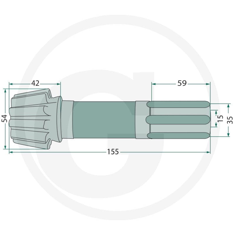 GRANIT Wałek z zębnikiem 647153432208F - 647153432208F - Sklep rolniczy PoltechParts