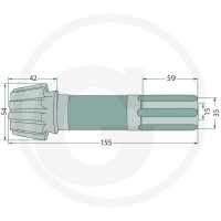 GRANIT Wałek z zębnikiem 647153432208F - 647153432208F - Sklep rolniczy PoltechParts