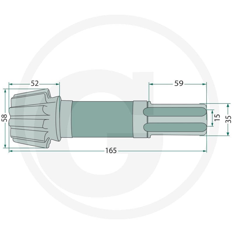 GRANIT Wałek z zębnikiem 647154599508F - 647154599508F - Sklep rolniczy PoltechParts