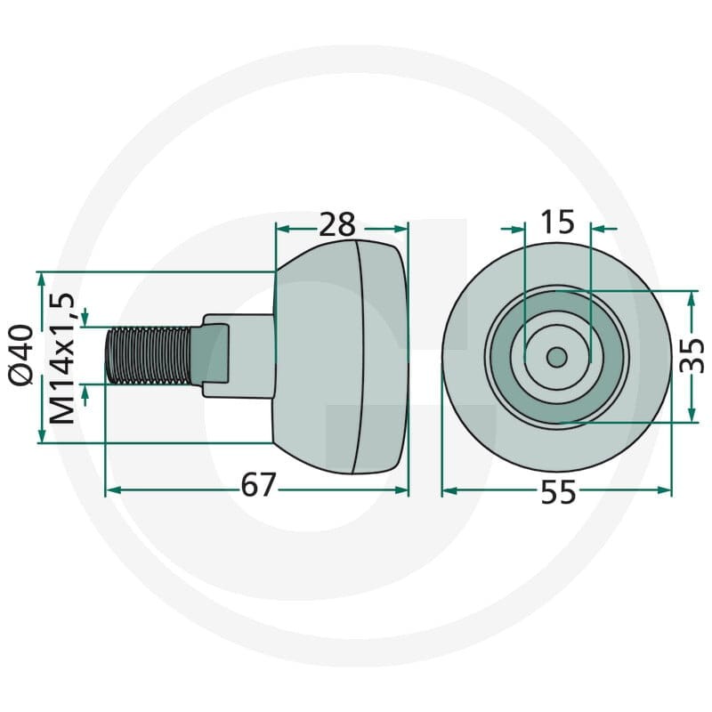 GRANIT Rolka jezdna 64700238060201F - Sklep PoltechParts