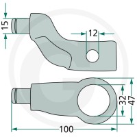 GRANIT Dźwignia sterująca 64700283800500F - 64700283800500F - Sklep rolniczy PoltechParts