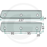 GRANIT Nóż komory prasującej 6470982200200F - 6470982200200F - Sklep rolniczy PoltechParts