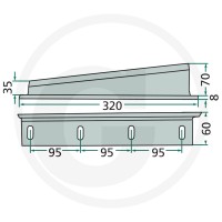 GRANIT Nóż tłoka prasującego 6470982250900F - 6470982250900F - Sklep rolniczy PoltechParts