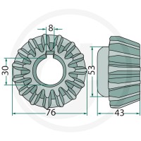 GRANIT Koło zębate stożkowe 647101165F - 647101165F - Sklep rolniczy PoltechParts