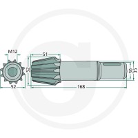 GRANIT Wałek napędowy 647153003.0F - 647153003.0F - Sklep rolniczy PoltechParts