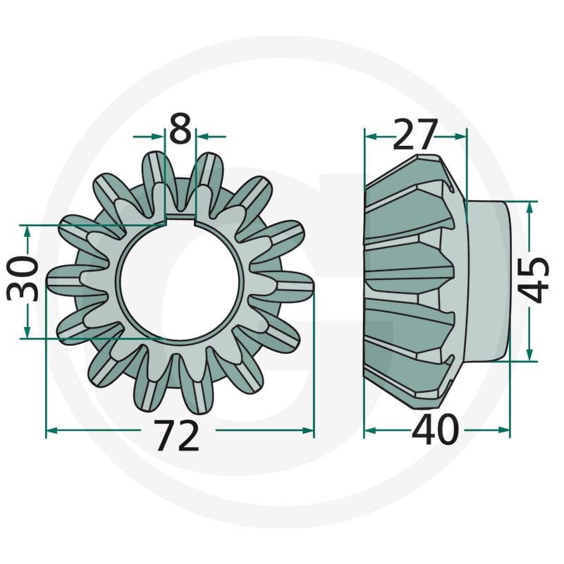GRANIT Koło zębate stożkowe 647153895.0F - 647153895.0F - Sklep rolniczy PoltechParts
