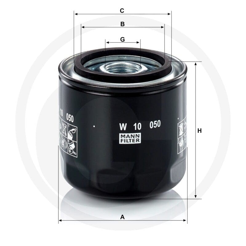MANN FILTER Filtr oleju silnikowego 565W10050 - 565W10050 - Sklep rolniczy PoltechParts