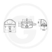 Vignal Lampa oświetlenia tablicy rejestracyjnej 50784750047 - 50784750047 - Sklep rolniczy PoltechParts