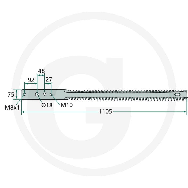 GRANIT Nóż dwustronny do kiszonki 527122192 - 527122192 - Sklep rolniczy PoltechParts