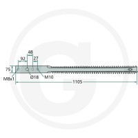 GRANIT Nóż dwustronny do kiszonki 527122192 - 527122192 - Sklep rolniczy PoltechParts