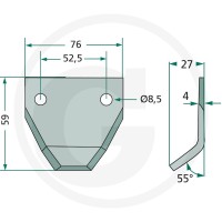 GRANIT Nóż 527527235 - 527527235 - Sklep rolniczy PoltechParts