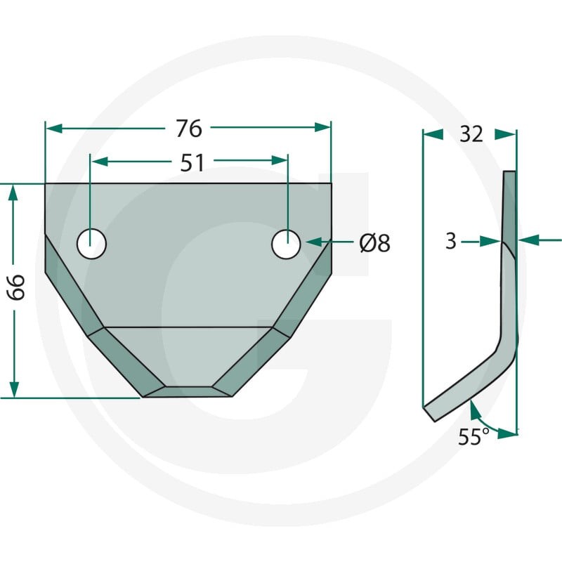 GRANIT Nóż 527527241 - 527527241 - Sklep rolniczy PoltechParts