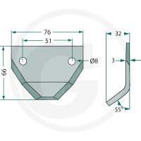GRANIT Nóż 527527241 - 527527241 - Sklep rolniczy PoltechParts
