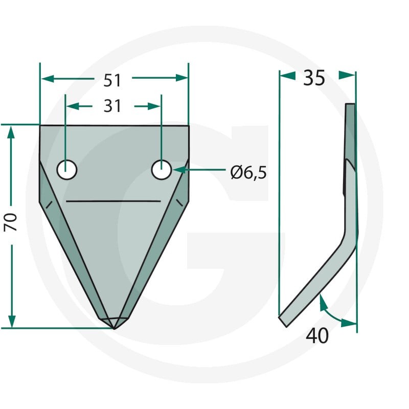 GRANIT Nóż 527527249 - 527527249 - Sklep rolniczy PoltechParts