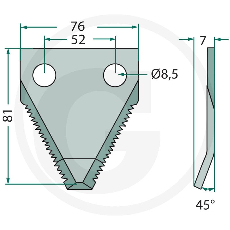 GRANIT Nóż 527527266 - 527527266 - Sklep rolniczy PoltechParts