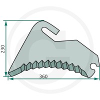 GRANIT Nóż 52500014F - 52500014F - Sklep rolniczy PoltechParts