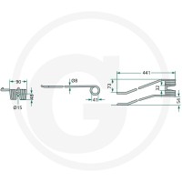GRANIT Palec przetrząsaczo-zgrabiarki karu… | poltechparts.pl