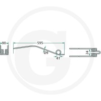 GRANIT Palec zgrabiarki pokosowej 52516600… | poltechparts.pl