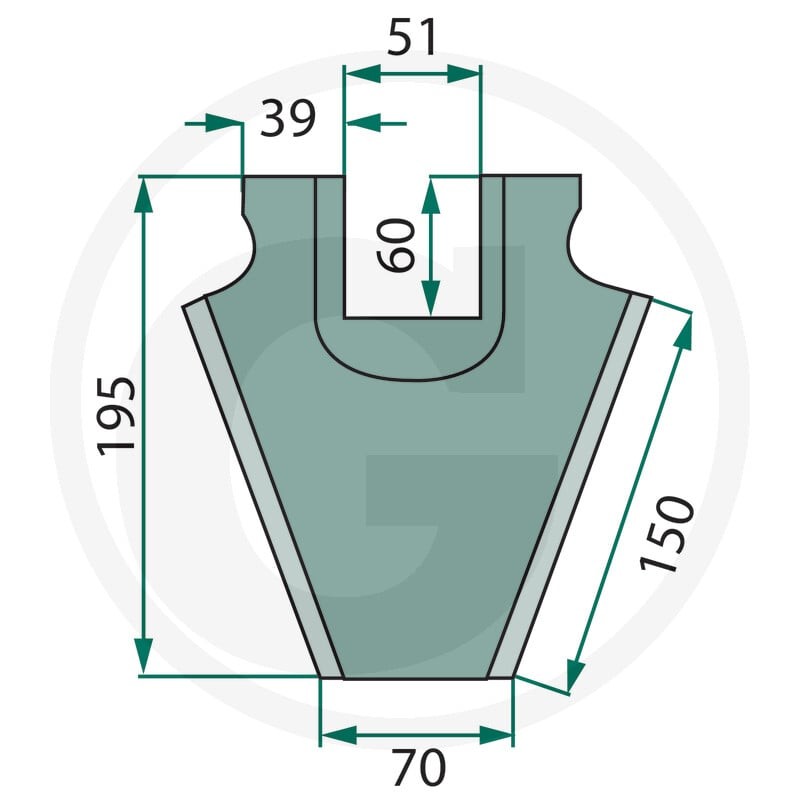 GRANIT Nóż 525433124F - 525433124F - Sklep rolniczy PoltechParts