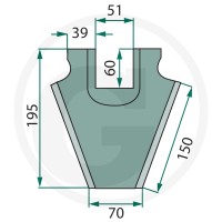 GRANIT Nóż 525433124F - 525433124F - Sklep rolniczy PoltechParts