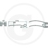 GRANIT Palec zgrabiarki pokosowej 52543614… | poltechparts.pl