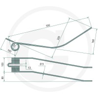 GRANIT Palec zgrabiarki pokosowej 52552516… | poltechparts.pl