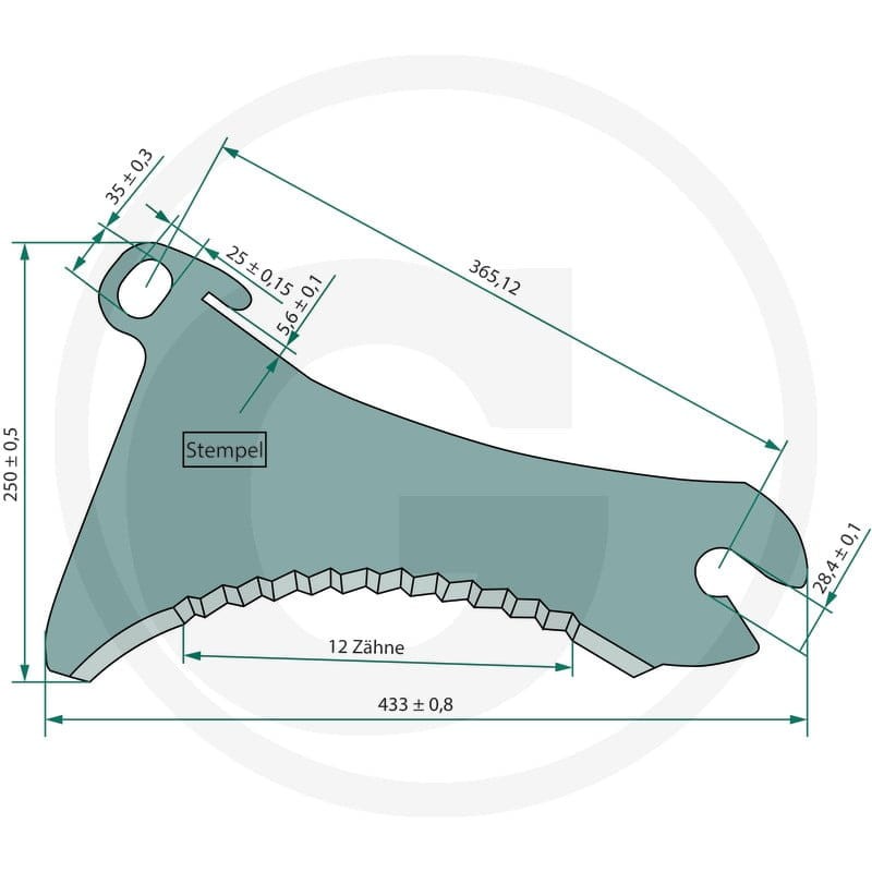 GRANIT Nóż przyczepy samozaładowczej 5255252000 - 5255252000 - Sklep rolniczy PoltechParts