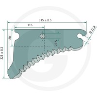 GRANIT Nóż 525525557 - 525525557 - Sklep rolniczy PoltechParts