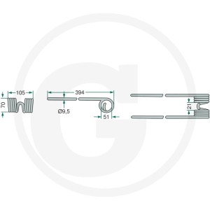 GRANIT Palec przetrząsaczo-zgrabiarki karuz. 52558561900