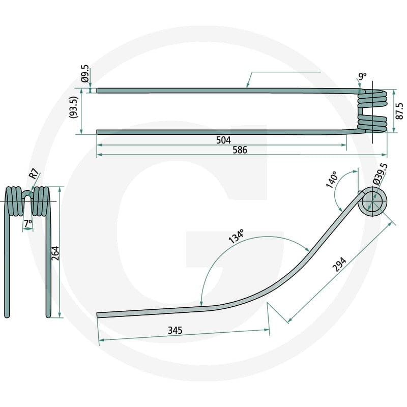 GRANIT Palec zgrabiarki pokosowej 52560001… | poltechparts.pl