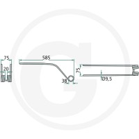 GRANIT Palec zgrabiarki pokosowej 52560004… | poltechparts.pl