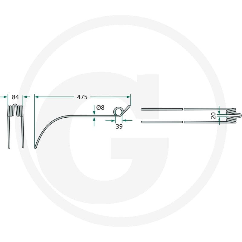 GRANIT Palec zgrabiarki pokosowej 52590208… | poltechparts.pl